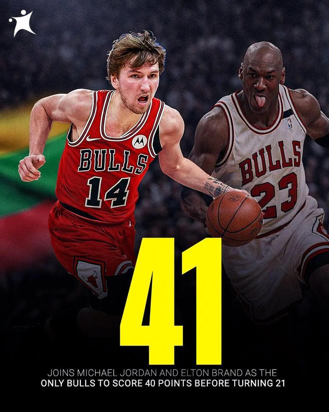 公牛新秀布泽利斯砍41分创历史纪录 打爆勇士助