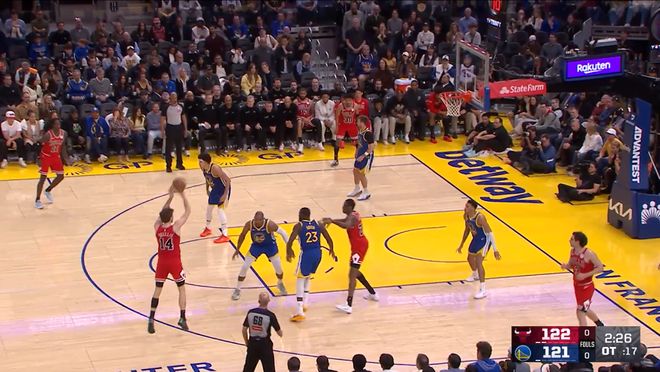 公牛新秀布泽利斯砍41分创历史纪录 打爆勇士助